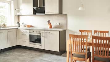 Fridge, oven, stovetop, dishwasher