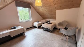 3 bedrooms, iron/ironing board, WiFi (free), bed sheets