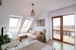 Living area - Brand New Apartment With Pool, gym and Playground (Avren)