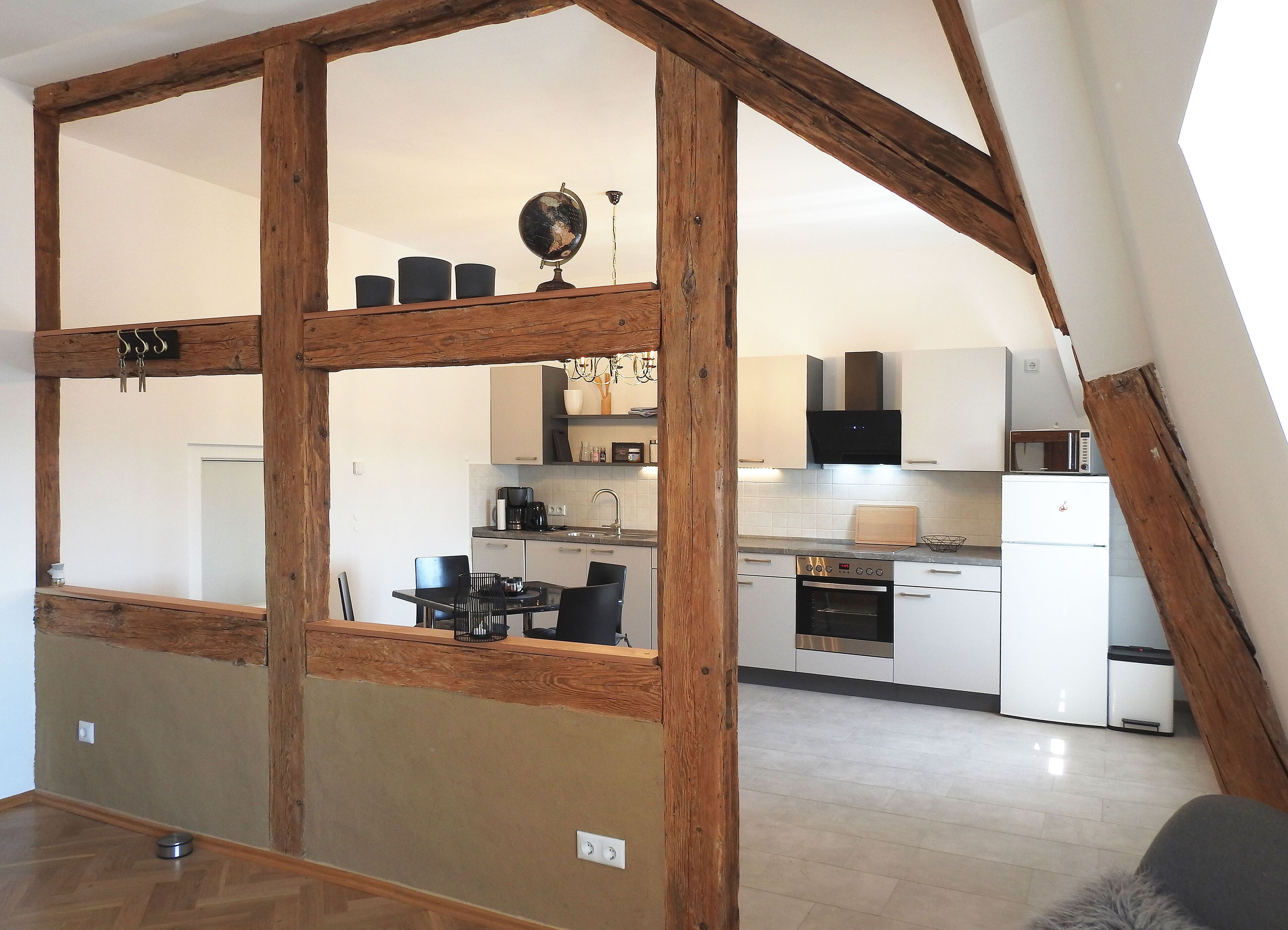 Kühlschrank, Mikrowelle, Herdplatte, Geschirrspüler