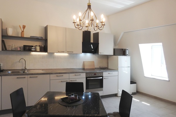 Kühlschrank, Mikrowelle, Herdplatte, Geschirrspüler