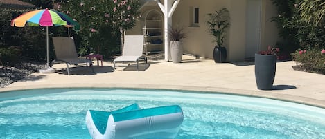 Piscine extérieure, piscine chauffée