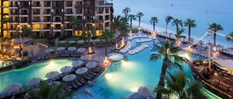 Outdoor pool, a heated pool