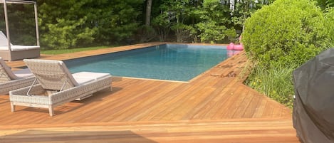 Piscine extérieure, piscine chauffée