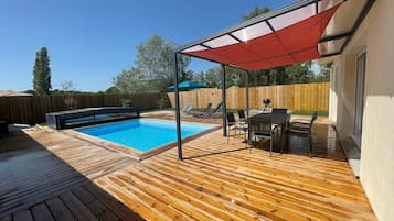 Piscine extérieure, piscine chauffée