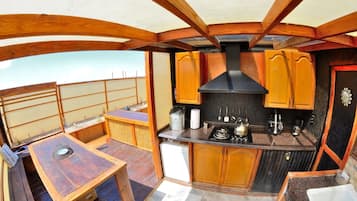 Cabin, Multiple Beds | Private kitchen | Fridge, high chair