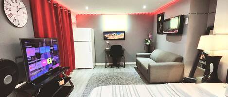 1 غرفة نوم ومكتب ومكواة/لوح كي وواي فاي مجانًا