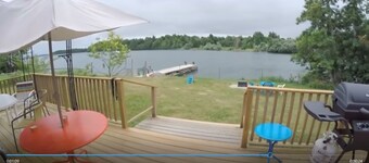 Farmhouse on the water with dock, w/firepit, large fenced yard.