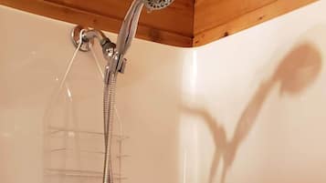 Ensemble baignoire-douche, séchoir à cheveux, serviettes fournies
