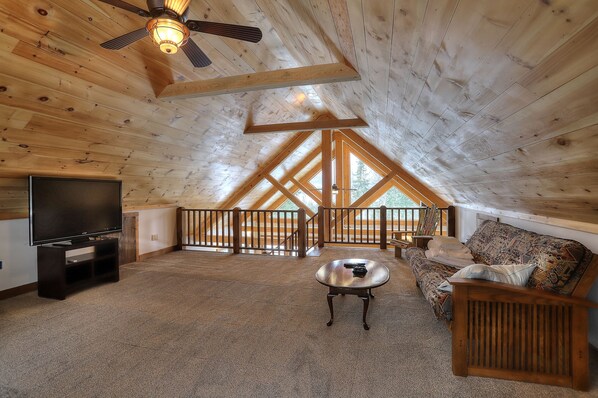 TV, DVD player, books