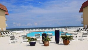 Outdoor pool, a heated pool