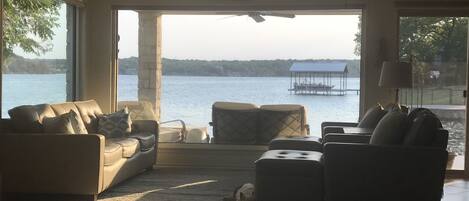 Smart TV, fireplace, video games, stereo