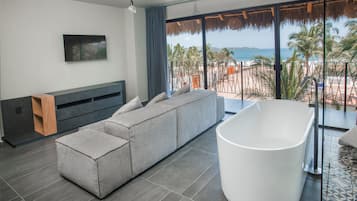 Honeymoon kamer, uitzicht op oceaan | 2 slaapkamers, verduisterende gordijnen, geluiddichte muren