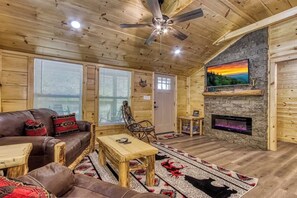 Televisión, chimenea y videojuegos 