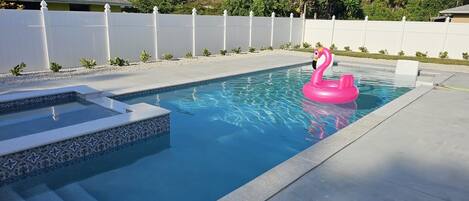 A heated pool