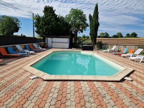 Piscine extérieure, piscine chauffée