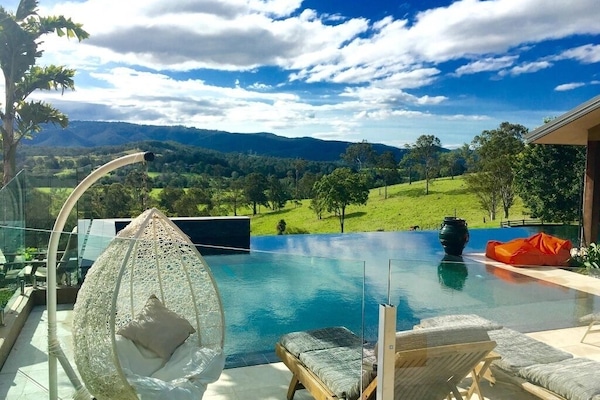 Pool view sunlounge area
