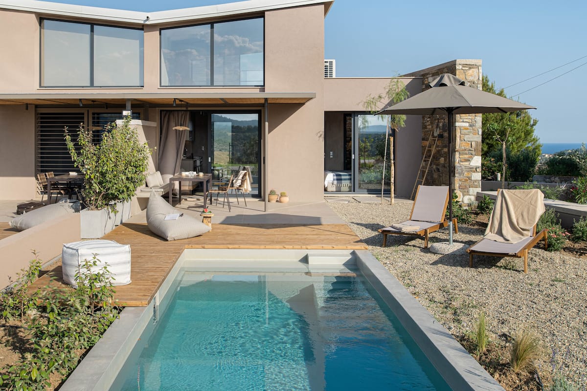 Panoramic Villa, Private Pool, Sea View | 2 bedrooms, blackout drapes, iron/ironing board, free cribs/infant beds