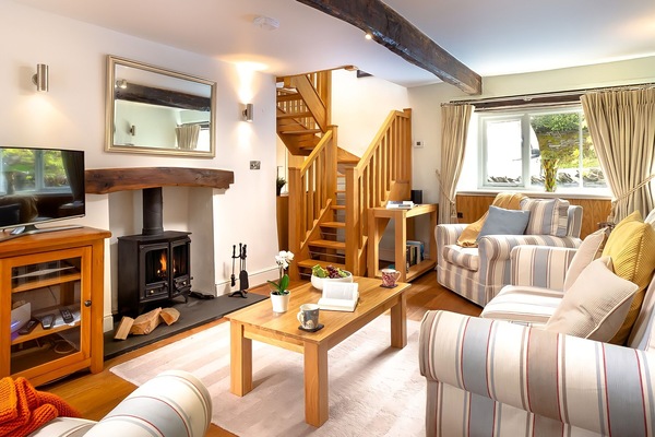 Smart TV, fireplace