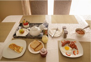 Daily continental breakfast (USD 8 per person)