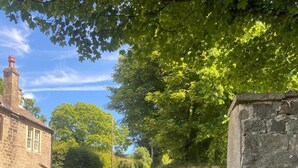 A stone sign with "SUMMERBRIDGE" inscribed on it, located beside a road with a stone building in the background. - 2-bed Flat in Summerbridge Harrogate, Pet Friendly (Harrogate)