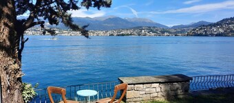 Vacation home with exclusive lake view, on Lake Lugano - lakeside plot, hiking area.