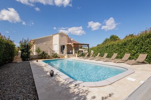 A heated pool