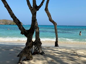 على الشاطئ، كراسي للتشمس، مناشف للشاطئ