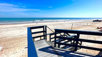 On the beach, beach towels