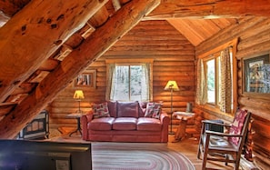 Smart TV, DVD player, books, video library - The Log Cabin on 8 acres (Packwood)
