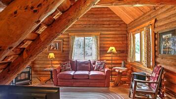 TV, DVD player, books, video library