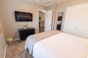 2 bedrooms, iron/ironing board, travel crib, WiFi