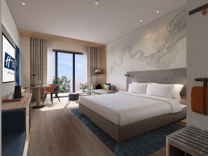 标准房, 1 张特大床, 阳台 | 免费 WiFi、床单