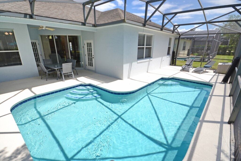 Freshly furnished home in gated community with private west facing pool!