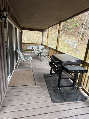 Outdoor dining - cabin on a stream (Sugar Grove)