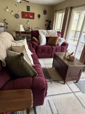 Living area - cabin on a stream (Sugar Grove)