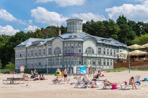 Jurmala Beachfront Art Gallery Mansard Suite in Historic Bath-House