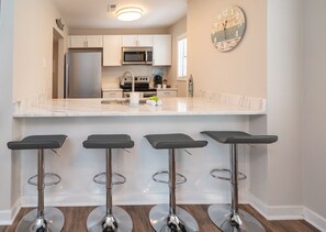 Fridge, microwave, oven, stovetop - Walk to Private Beach! Feel the Gulf Breeze! (Panama City Beach)