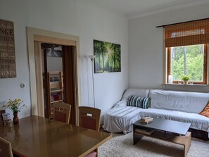 Televisión y chimenea 