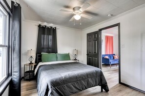 1 habitación, tabla de planchar con plancha, wifi y ropa de cama 