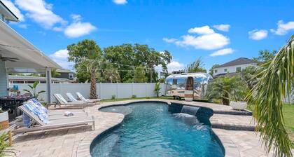 Chic Home with Retro Airstream + Heated Pool