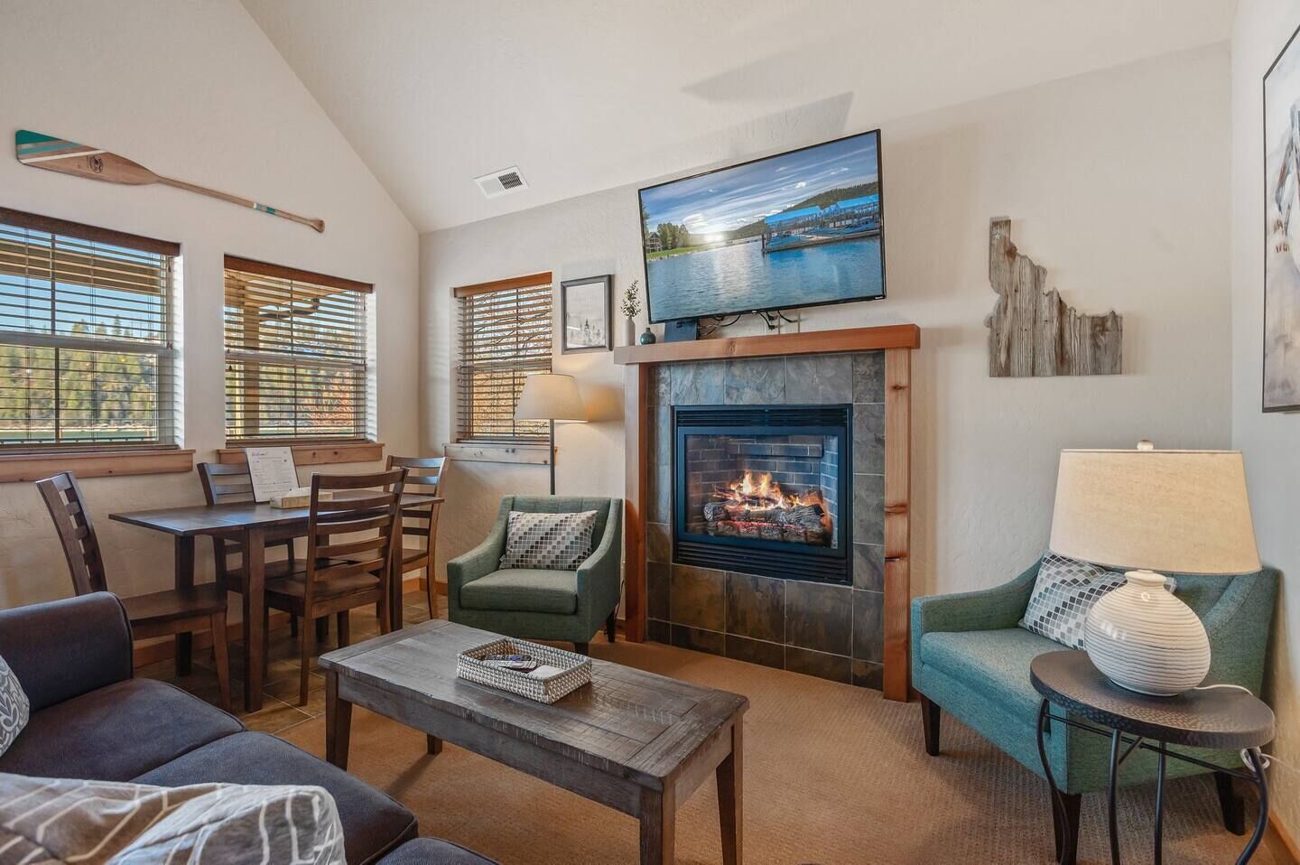 TV connectée, cheminée