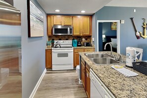 Condo, Multiple Beds, Balcony, Ocean View (#305 - No Pets) | Private kitchen