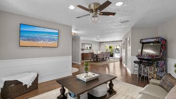 Smart TV, video games, books, stereo