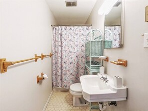 Bathtub, hair dryer