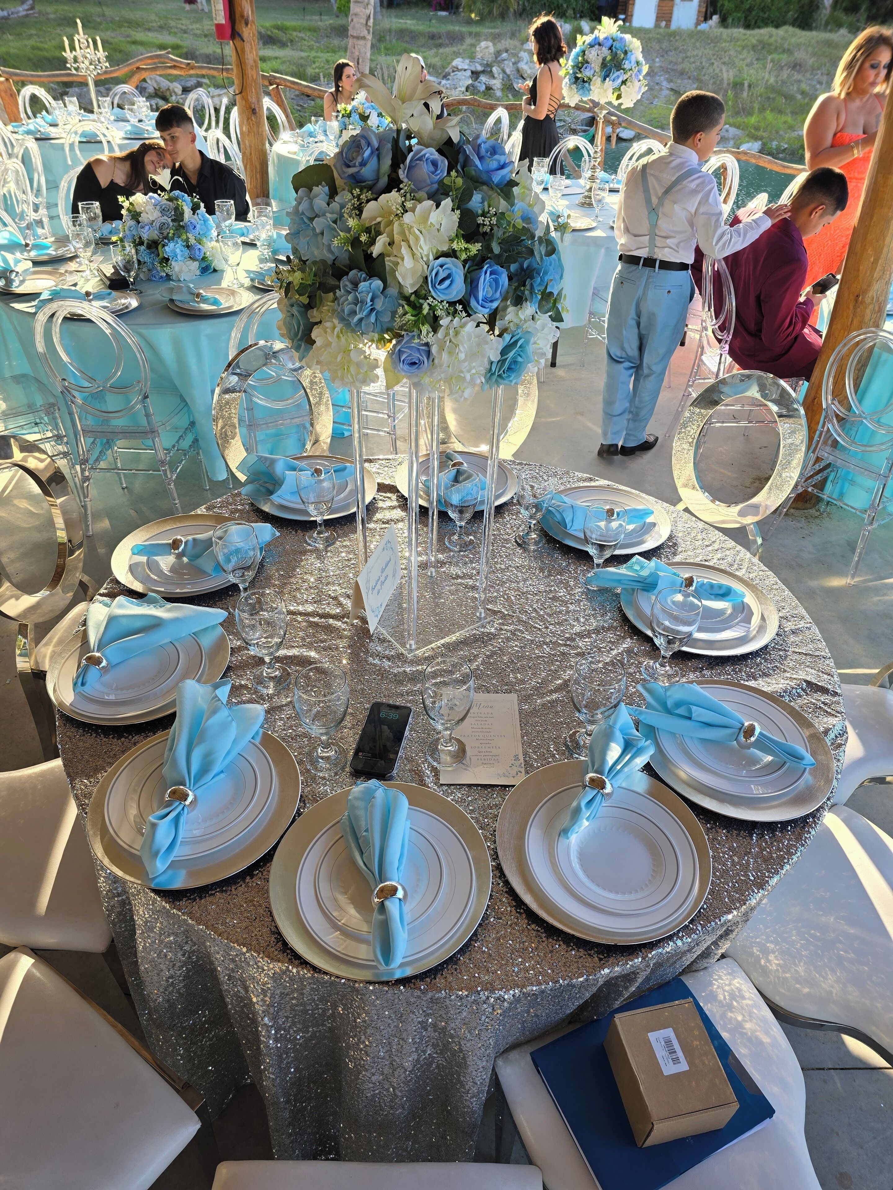 Outdoor banquet area