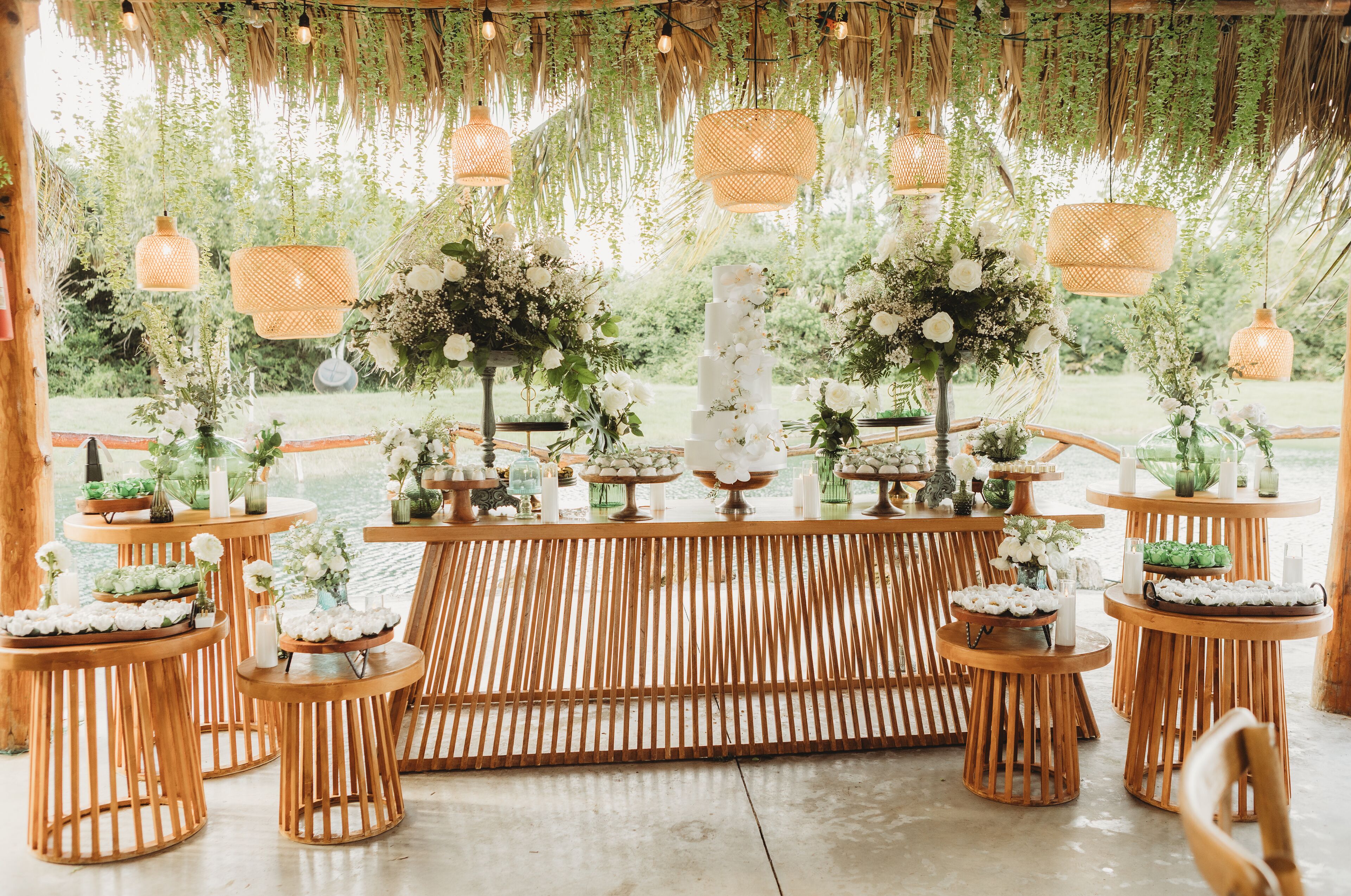 Outdoor banquet area