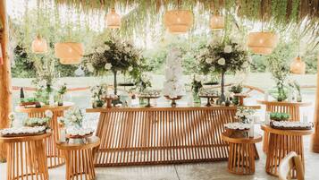 Outdoor banquet area