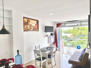 Smart-tv och en stereo