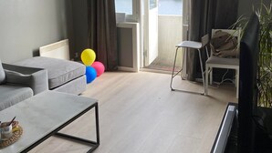 Apartment, 1 Bedroom, River View | Living area - StayPlus Apartment with Riverview (Kristiansand)